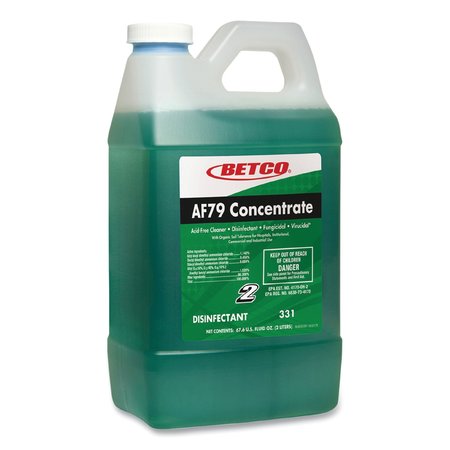 BETCO AF79 Acid-Free Bathroom Cleaner Concentrate, Ocean Breeze Scent, 2 L Bottle, 4PK 3314700